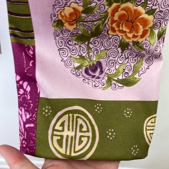 𝅺vintage made in USA patchwork oriental high waisted pants - Picture 8 of 10